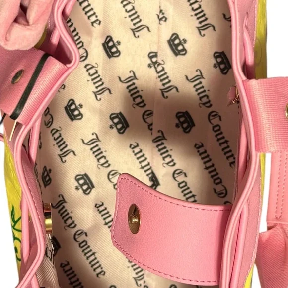 Juicy Couture Yellow Iris Multi Retro Cherry Gelato Tote Daydreamer Bag NEW NWT - Picture 12 of 15